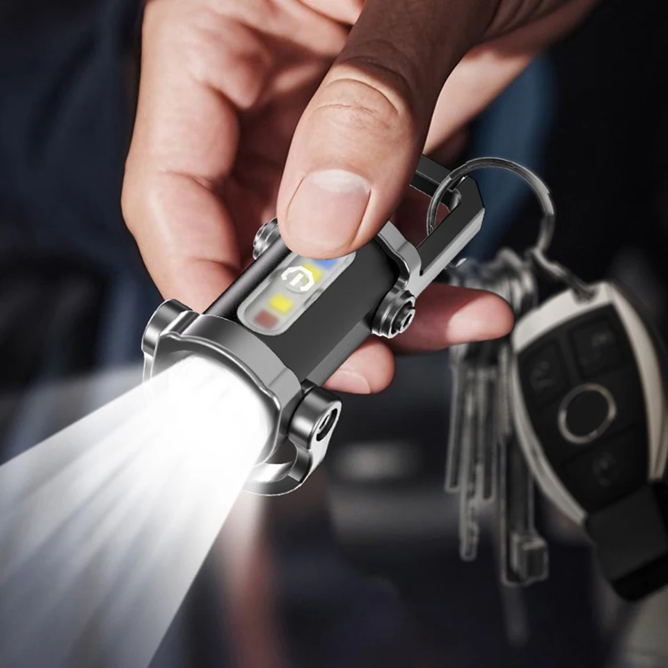 1200LM Waterproof Mini Key Ring LED Torch