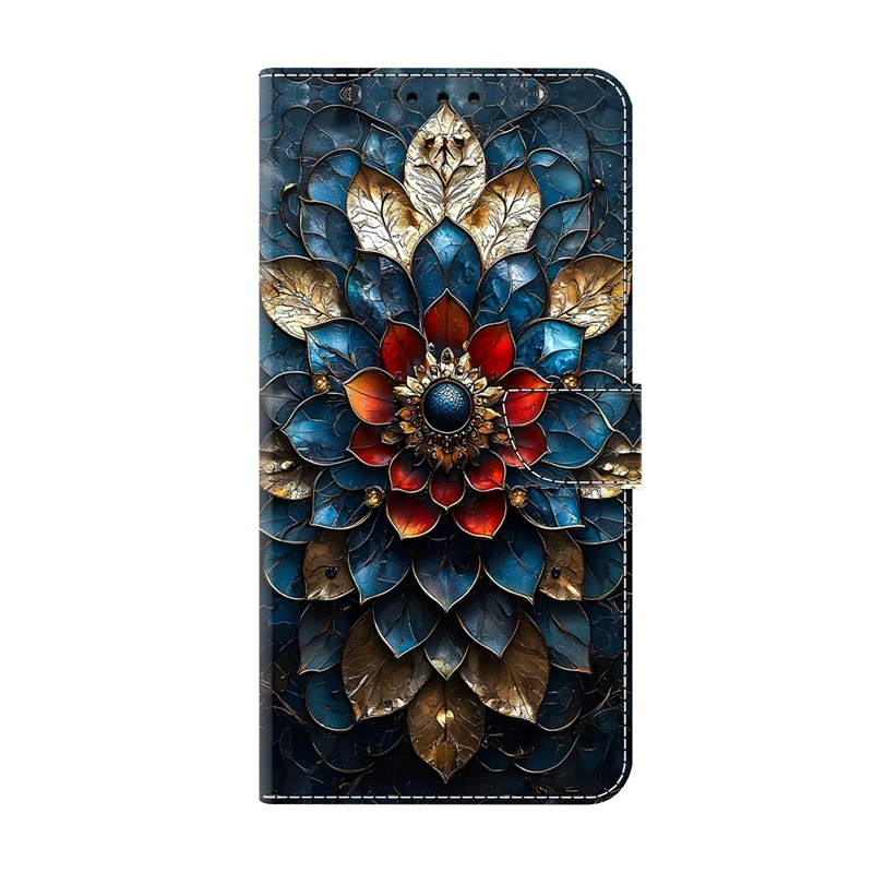 Colorful Painted Pattern Flip Phone Case - Protective Cover