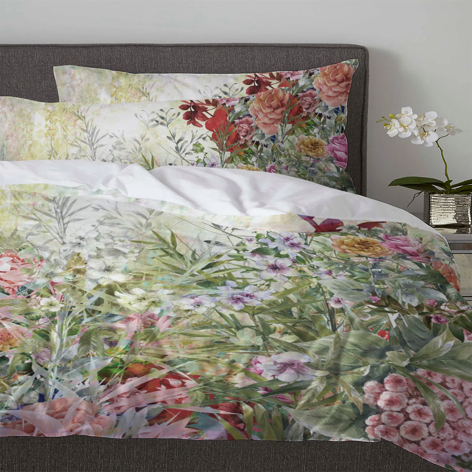 Rose Flower Abstract Duvet CoverPillow Case Custom 3pcs Bedding Set Quilt Cover Double Bed Home Textile