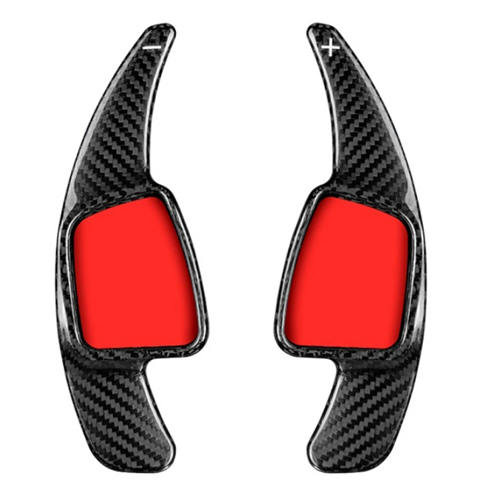 

Car Carbon Fiber Steering Wheel Paddle Shift Extension Shifter for -Audi A3 A4 A5 S3 S4 S5 Q7 TT TTS Accessories,Black