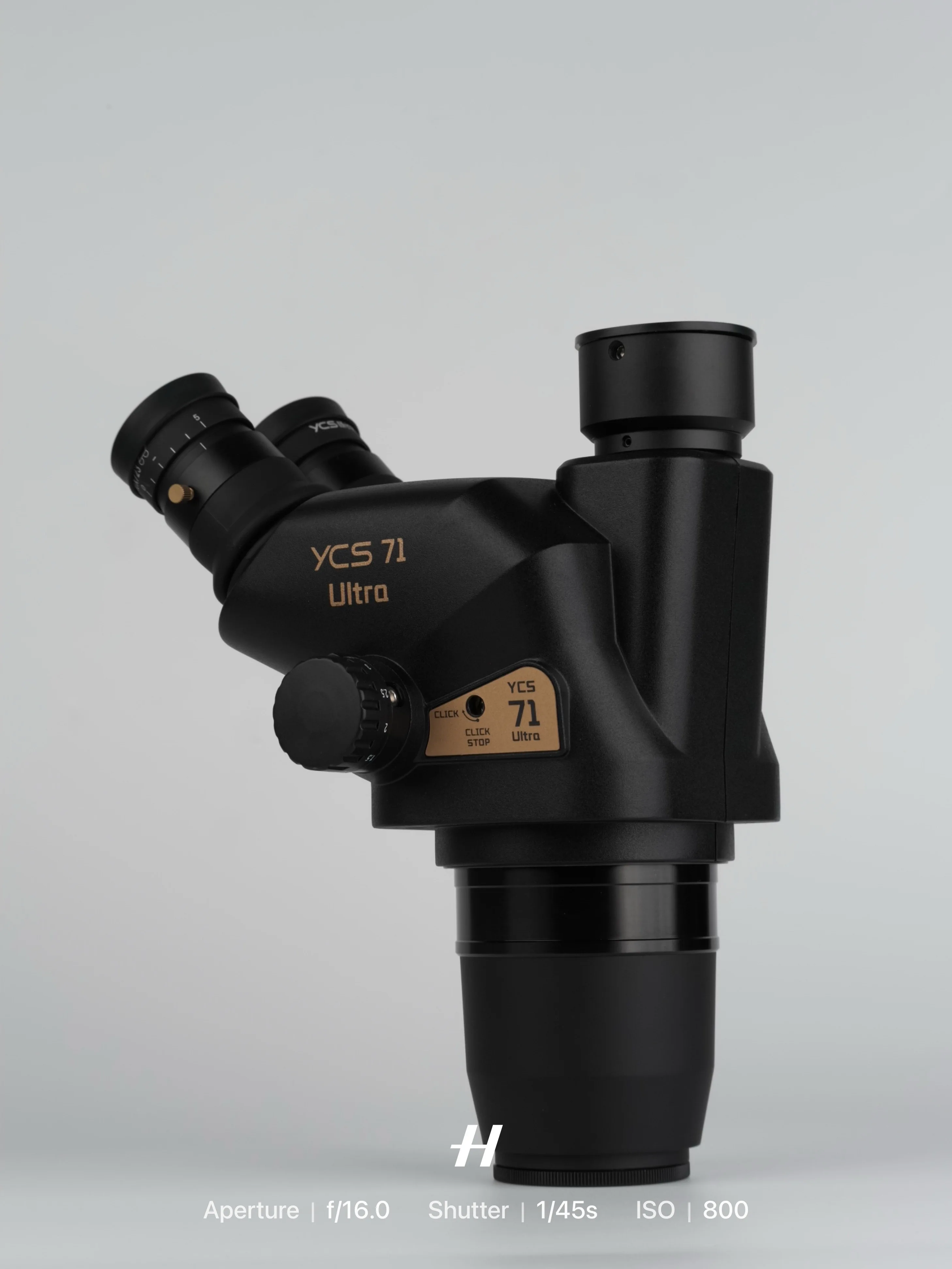 새로운 YCS 71 울트라 HD 삼안 현미경 헤드 0.67X-45X 줌, 휴대폰 전자 수리 현미경 카메라용
