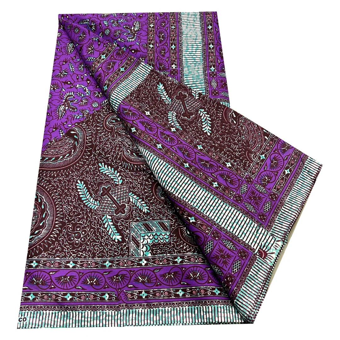 Dutch Hollandais Print Fabric High Quality Veritable Real Wax Guaranteed Africa Tissu Dutch Pagne Dress Cotton 6 Yards