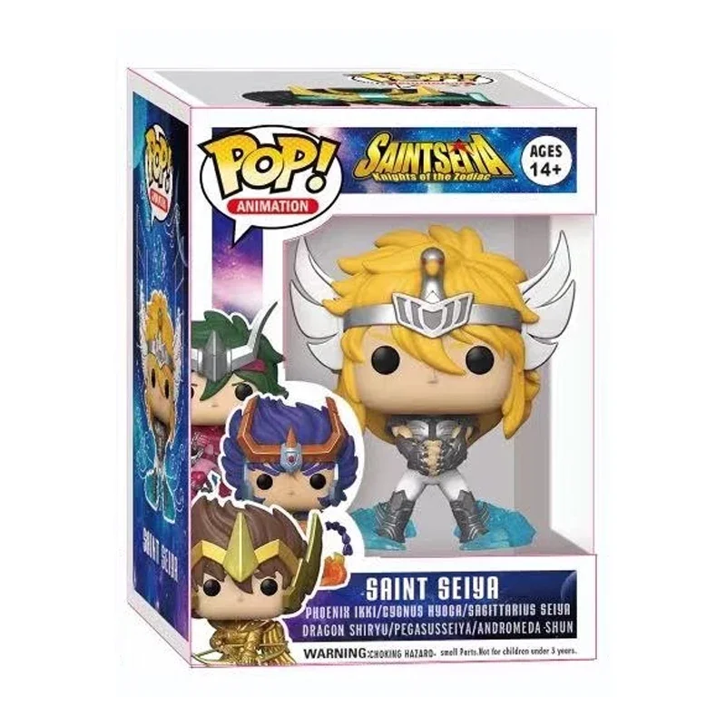thumbnail image 1 of Figura de Saint Seiya Phoenix Ikki Hyoga Shiryu de pie, juguete recién llegado, caja de PVC, colección, decoración para regalo de niños., 1 of 5