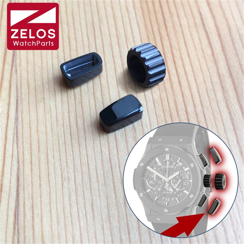 Tappo A Pulsante In Acciaio Invece In Ceramica Per Hub Hublot Classic Fusion Chronograph 521 Watch Pusher Cover Parts