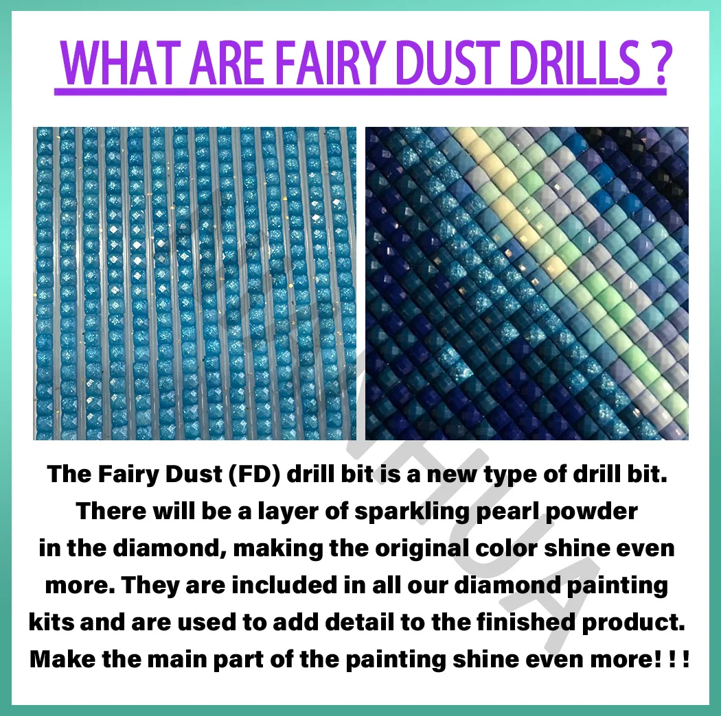 AB 요정 먼지 드릴 미스터리 다이아몬드 페인팅 깜짝 선물 무작위 그림 신비한 자수 전체 DIY 홈 장식 어린이