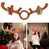 New Year Decoration Santa Funny Reindeer Antler Hat Inflatable Toys Ring Toss Christmas Game Outdoor Activity Xmas Kids Gift 5