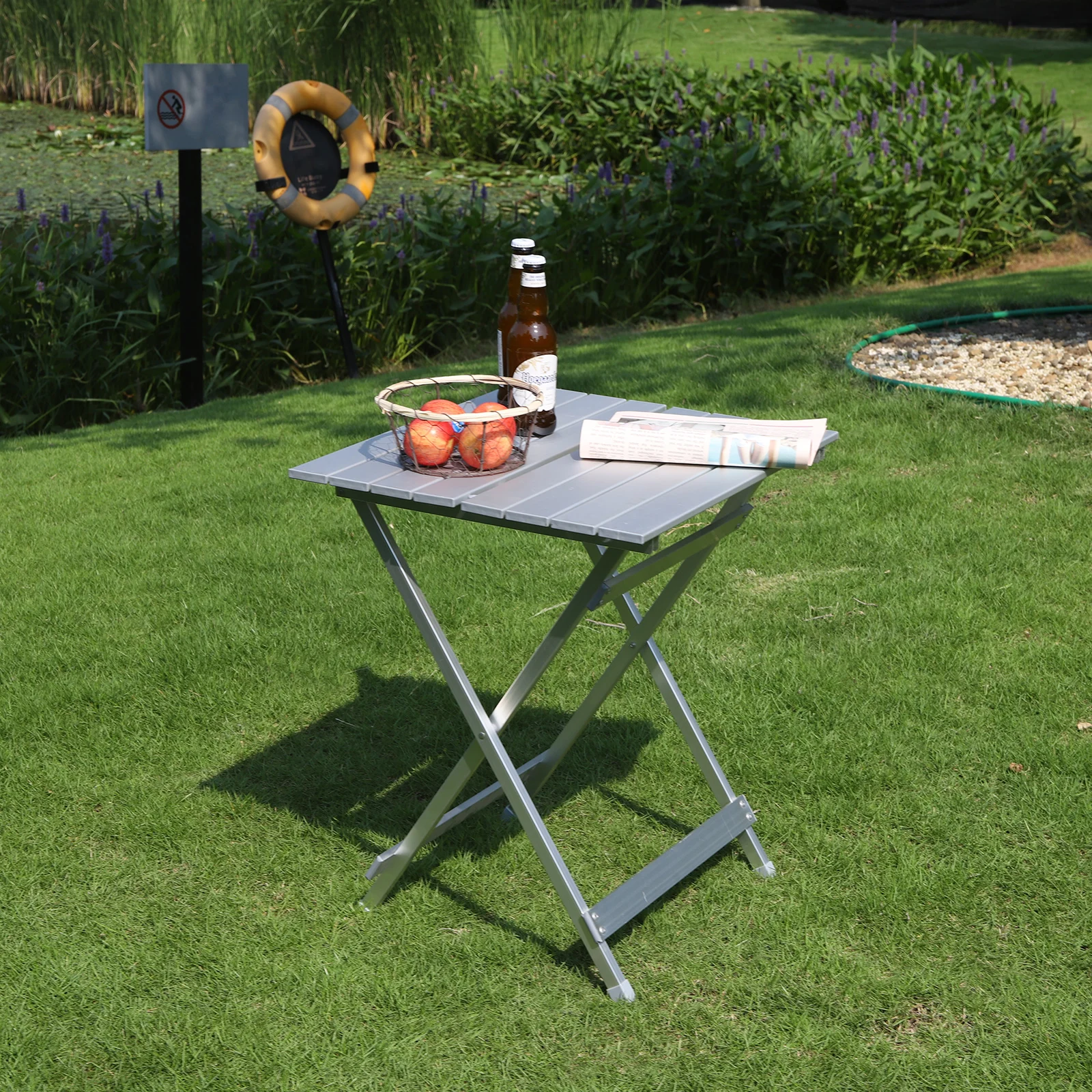 WOLTU Aluminium-Klapp-Campingtisch, Garten-Picknicktisch, ultraleichter Schreibtisch, Balkon-Beistelltisch, faltbar, für drinnen und draußen, zum Wandern – Detail 19