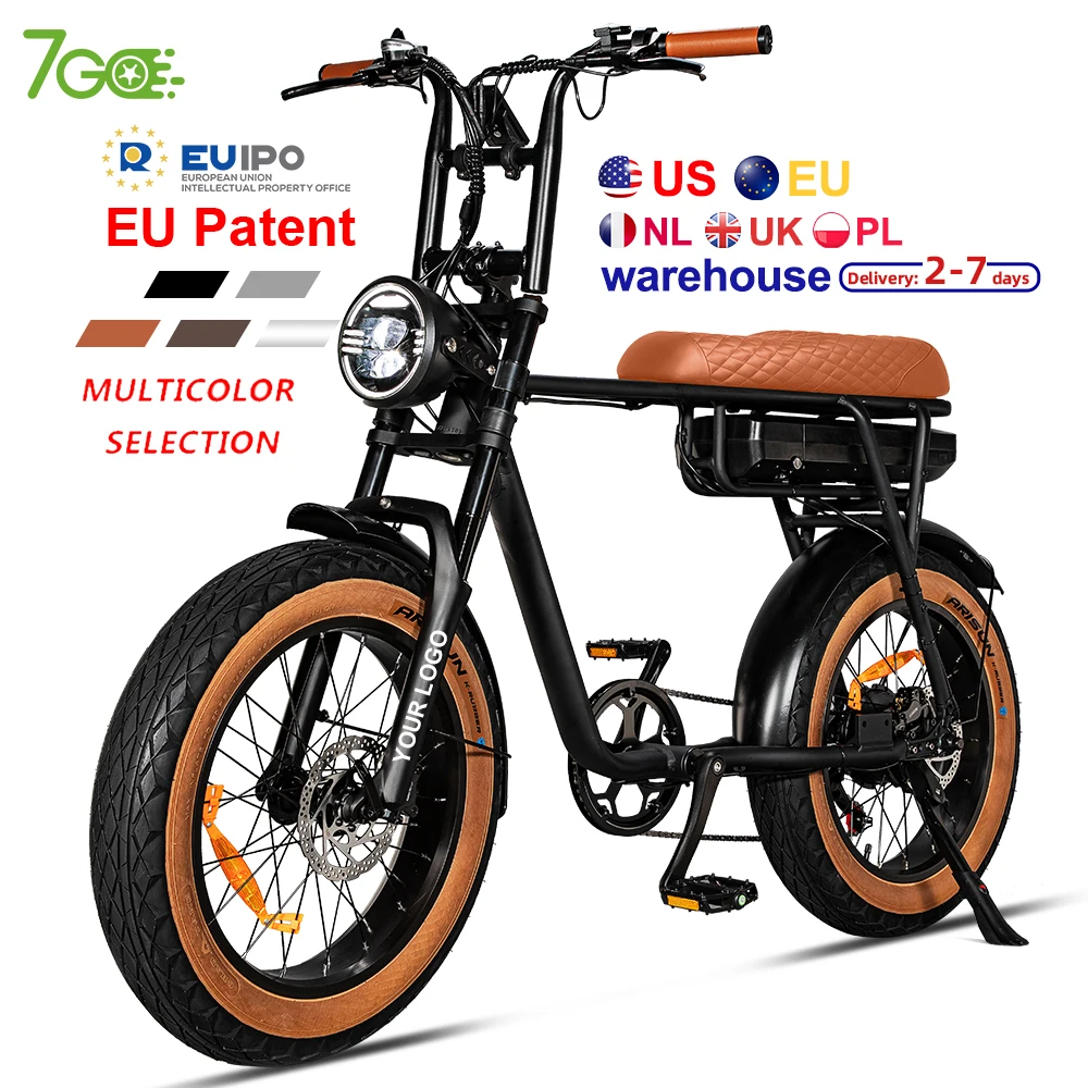 Deren 7Go EB4 EB2 Lithium Battery Electric City Bike Long Seat Adult Electric Bicycle 48V 18.2ah 250W 500w 750w Fat Tire E-bik