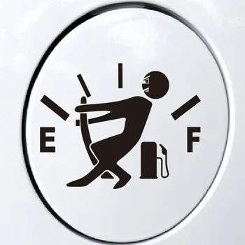Funny Car Stickers High Gas Consumption Decal Fuel Gage Empty Stickers Waterproof Auto Tank Stickers Car Accessories 12*9.5cm 1