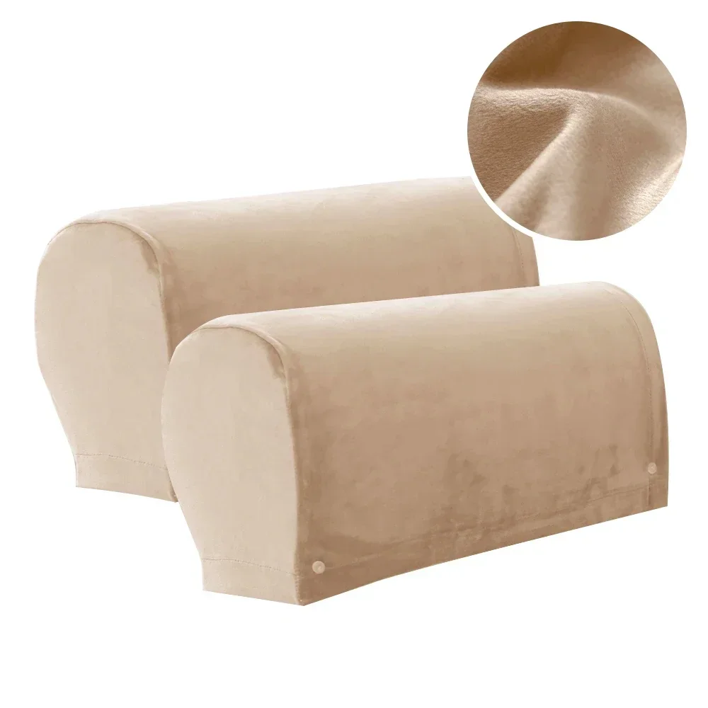 2pcs/lot Velvet Sofa Armrest Cover Stretch Armchair Protectors for Living Room Removable Recliner Couch Loveseat Armchair Covers 6