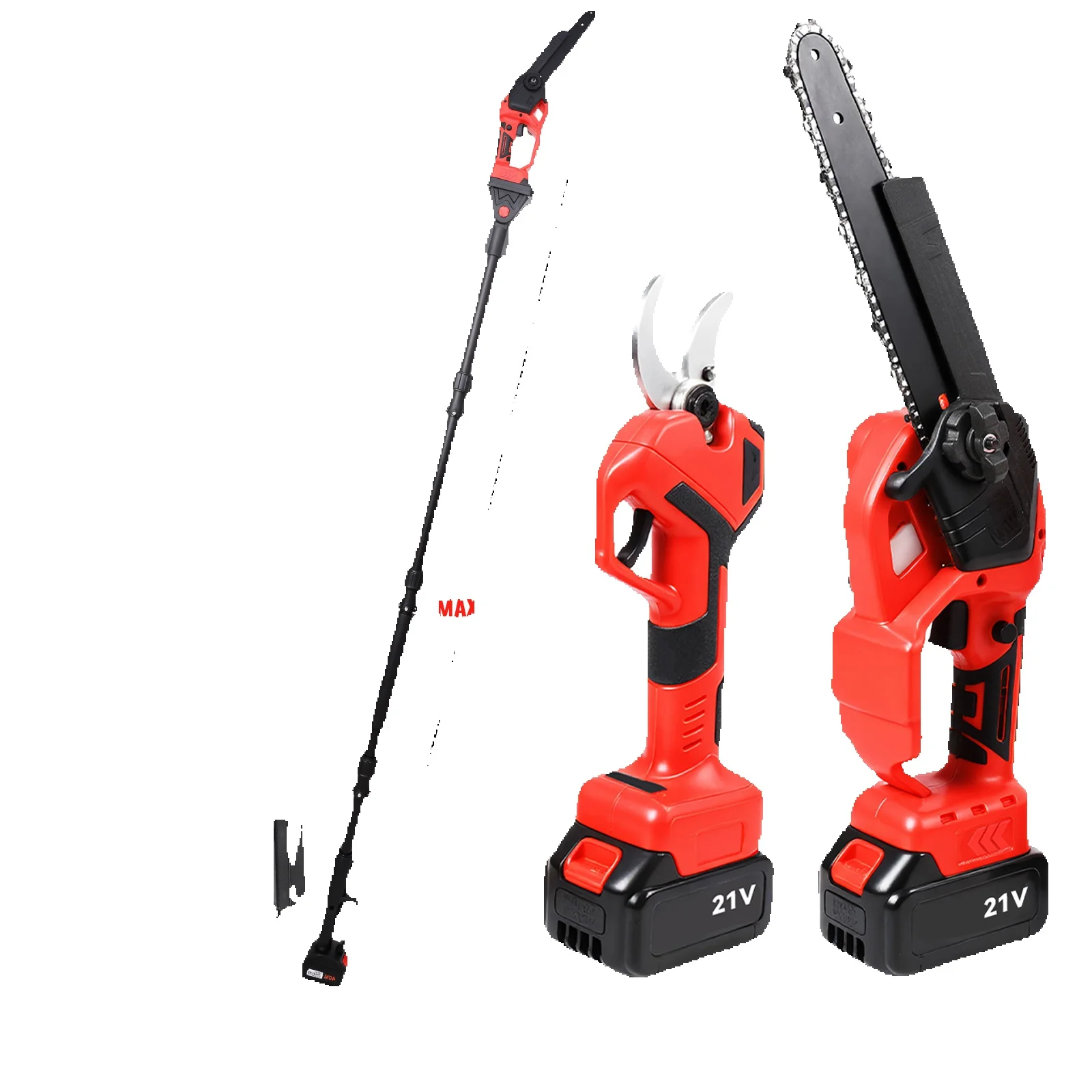 3500W Bürstenlose Teleskop-Elektrokettensäge 3-in-1 Hochastschere Gartenpflegewerkzeug für 21V 18V Akku – Detail 2