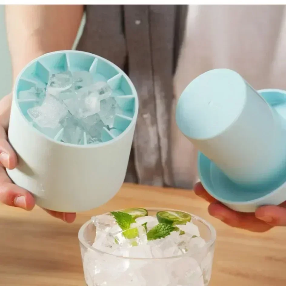 Description Picture 5 of itemCreative Silicone Ice Cube Mold Round Ice Bucket DIY Homemade Freeze Maker for Refrigerator Summer Use
