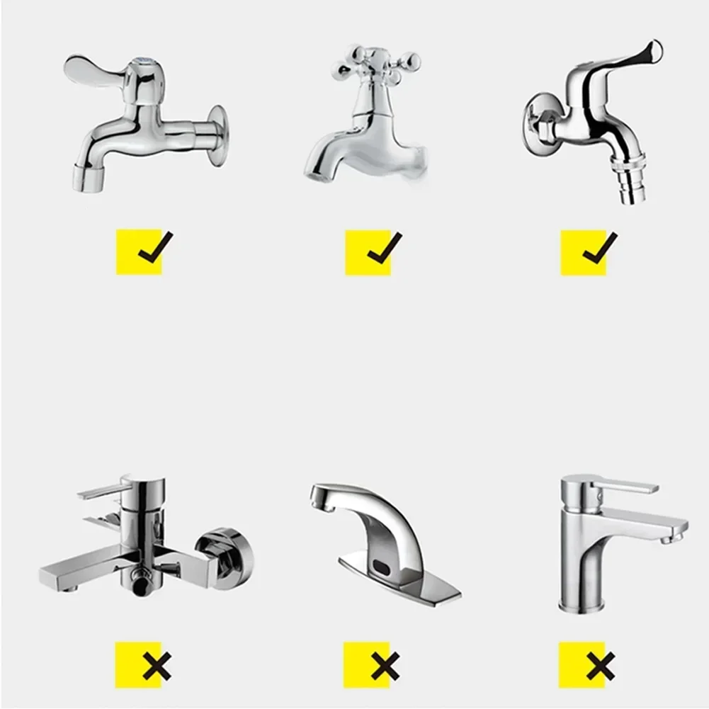 Threadless Tap Adaptor Easy Installation Without Tools Compatible with All Click Systems Fit Various Hose Diameters