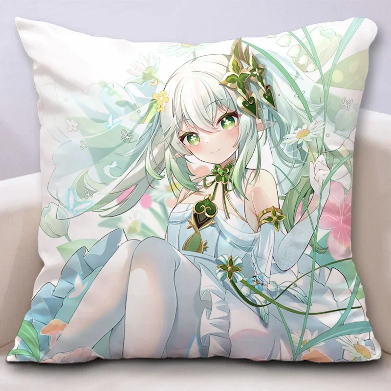 

Game Genshin Impact Nahida Nilou Pillows Cases Cartoon Fashion Pillowcase Gift Soft Pillow Inner with Covers Two Sides Props