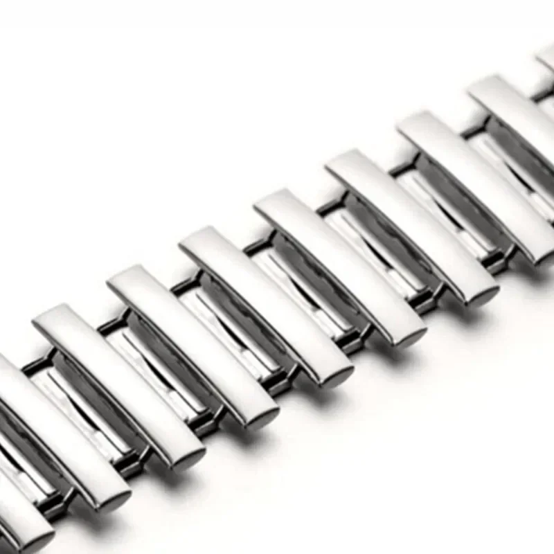 Gold Stainless Steel Stretch Expansion Watchband – Elastic Metal Strap