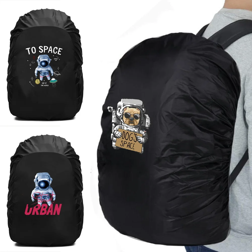 Backpack Rain Cover Waterproof Outdoor Back Pack Dustproof Cover Raincover Case Bag 20-70L Protection Cover Astronaut Pattern