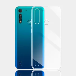 Custodia per telefono in silicone morbido TPU trasparente per la serie Motorola Moto G8