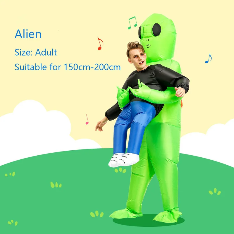 Costume alieno verde Costume Cosplay gonfiabile vestito divertente Costume  da festa vestito operato Costume di Halloween per bambini adulti -  AliExpress