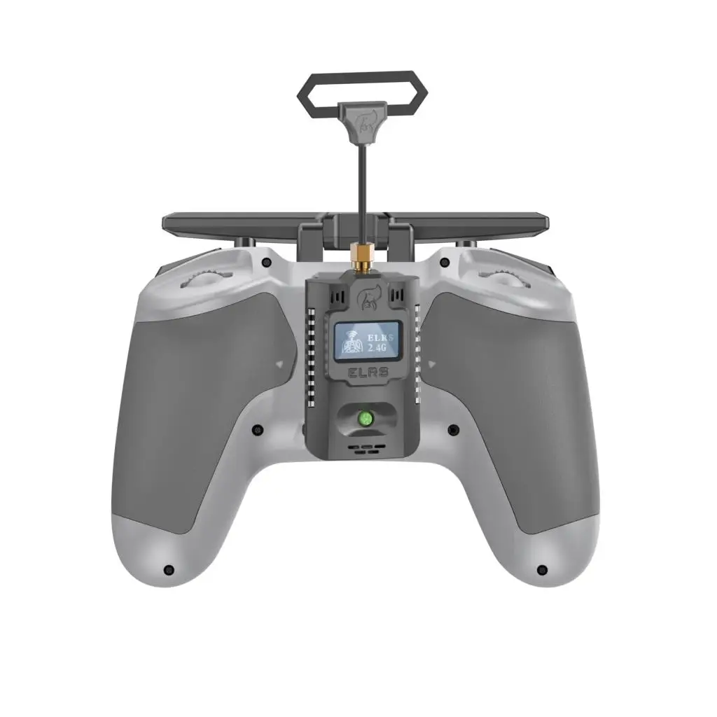 Module ELRS Cavalier 2.4G AION TX NANO posé sur une surface, avec antenne et câble