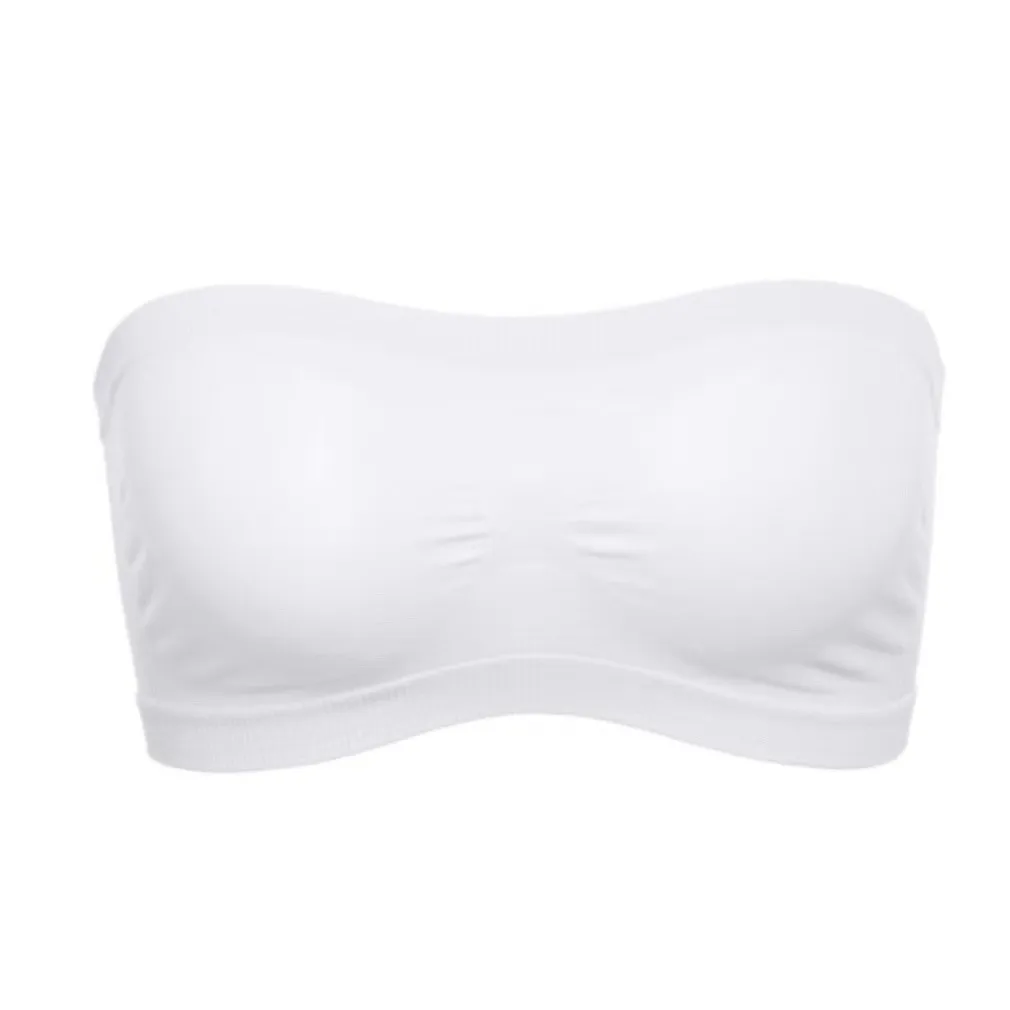 Sexy Seamless Strapless Tube Top Bra Women's Half Cup Ultra Thin Silicone Non-slip Underwear Off-the-shoulder Dress Lingerie 4