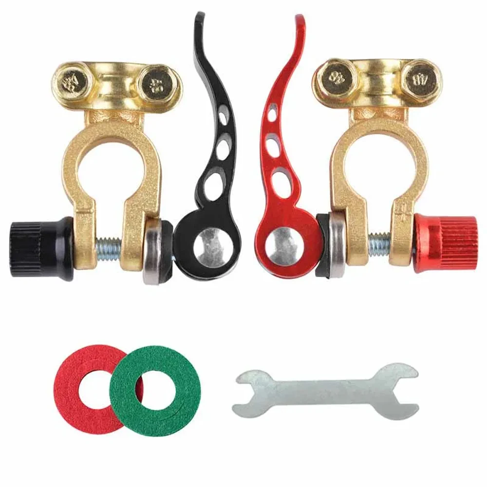 Battery Terminal Connectors Battery Connector Cable Plug Connectors Battery Connectors Electrical Connectors Plug Terminal 2Pcs Car Terminals Top Post 12V Quick Disconnect Cables Connectors Wire Cable Shut-Off Connectors Auto Accessories