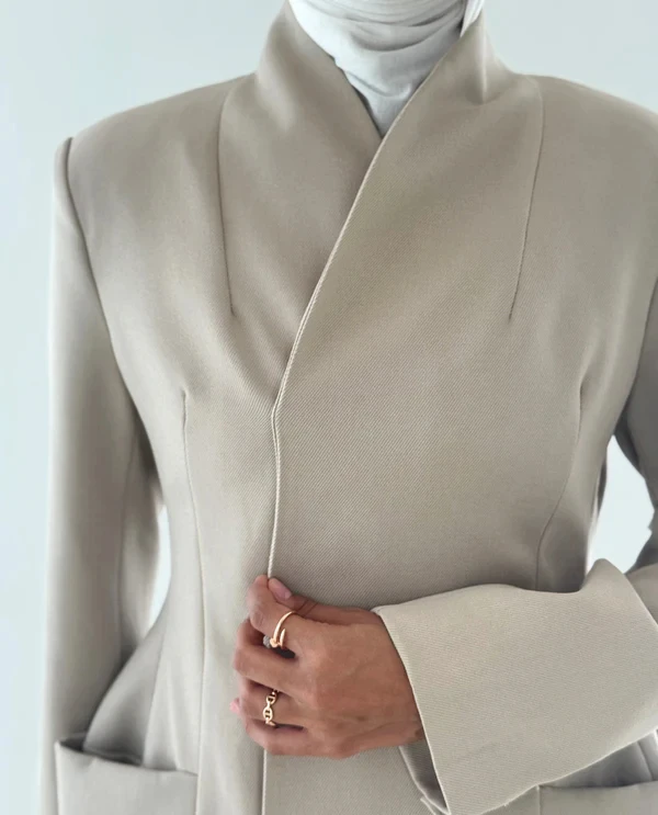 2 Pocket Collarless Blazer (4).jpg