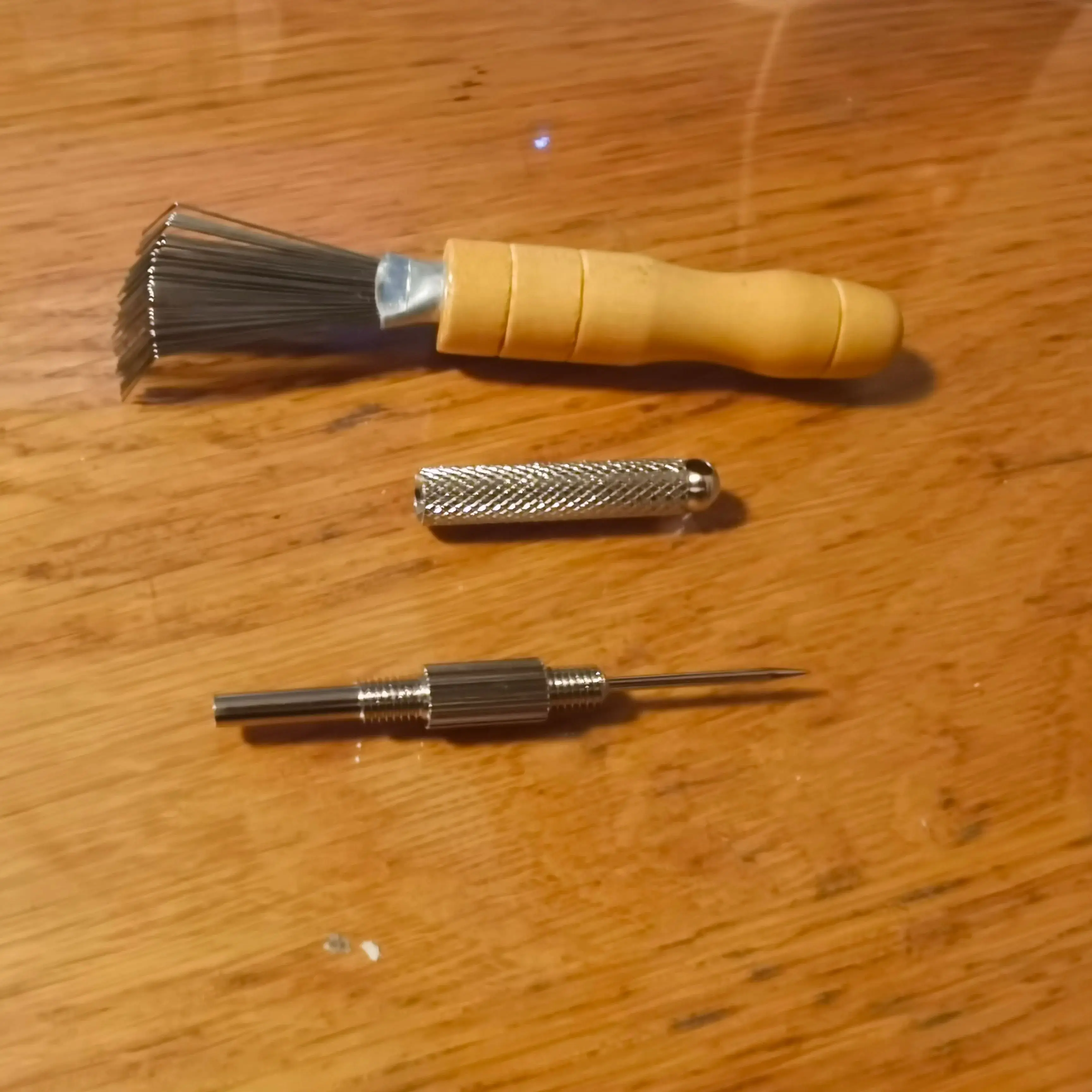 Japanese Flower Round Kenzan Ring With Straightner Brusher Cleaner