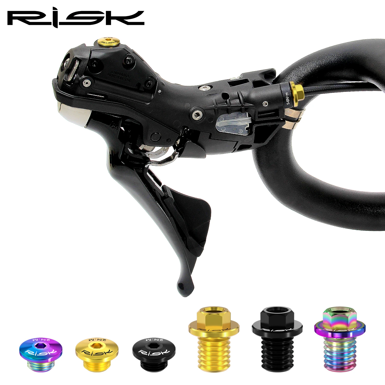 2pcs RISK Road Bicycle Bike Titanium Alloy Schaltung RT129 Bleed Bolts RT130 Hose Locking Bolts R8020 R8070 R8170 R9170