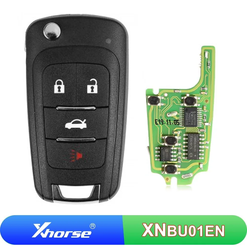 

5/10 шт. XNBU01EN Xhorse XN беспроводной дистанционный ключ VVDI Автомобильный ключ 4 кнопки Универсальный Флип Автомобильный ключ для Buick