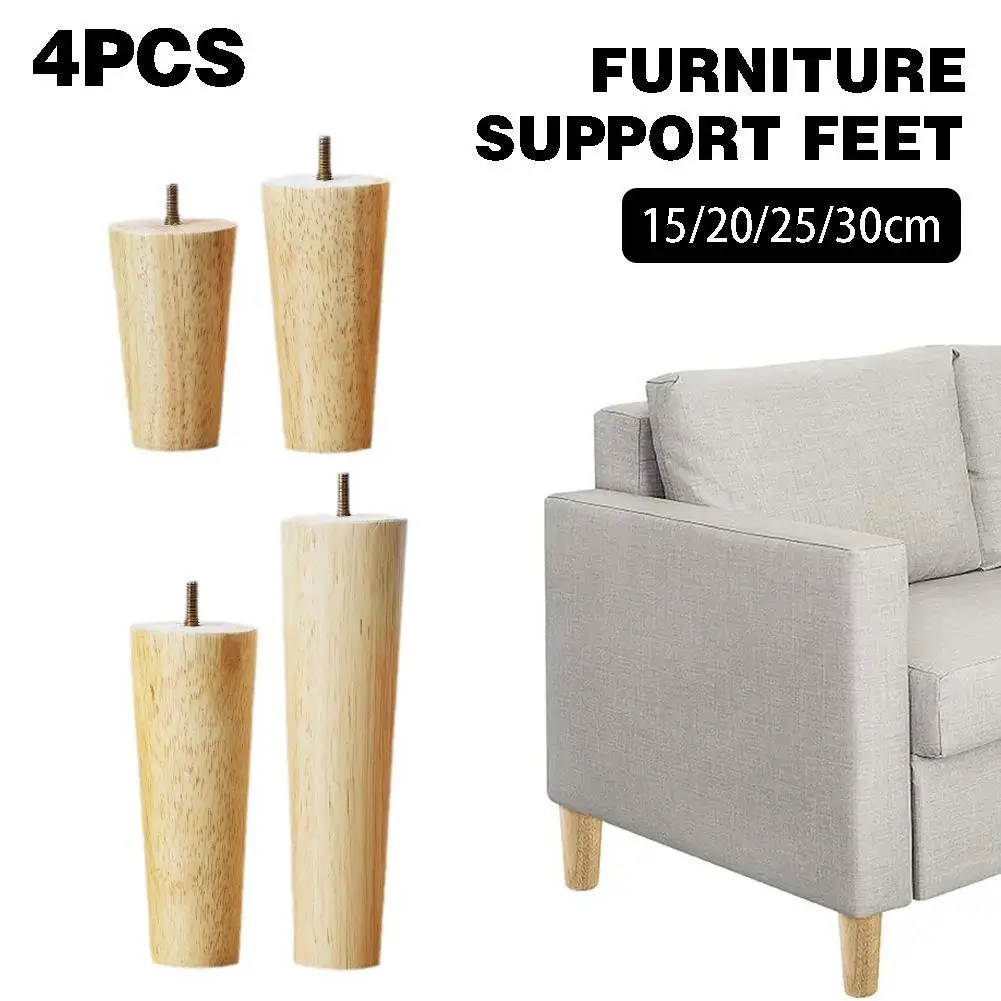 

4 Pcs TV Cabinet Feet Tea Table Wooden Feet Simple Table Feet Sofa Feet Solid Wood Cabinet Feet Furniture Support Feet
