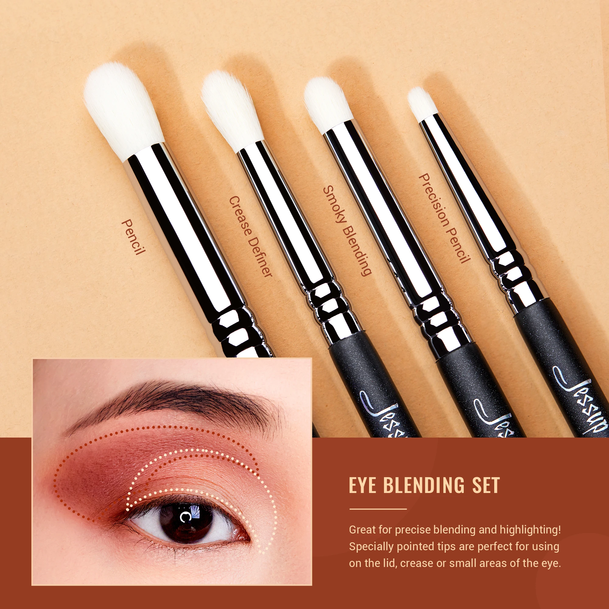 Jessup Eye Makeup Brushes set Professional Eye Blending Brush