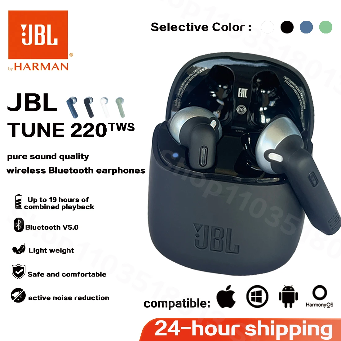 Original-JBL-TUNE-220-TWS-True-Wireless-Bluetooth-Earphones-T220TWS ...
