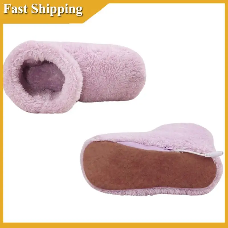 USB Charging Warmer Foot Shoe Plush Warm Electric Slipper Feet Heated Washable Hearting Shoes Feet Shoe Fits Sizes 35-39 Durable