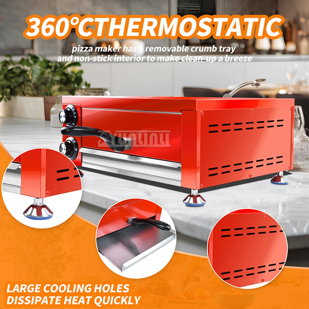12-inch Electric Pizza Oven Toaster Outdoor Commercial Pizza Oven Double-layer Oven 3