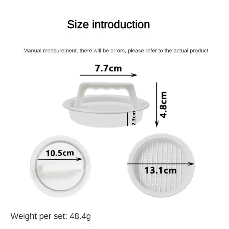 Kitchen Round Shape burger Press Food-Grade ABS Hamburger Meat Press Beef Grill Hamburger Patty Maker Mold Mould Tool