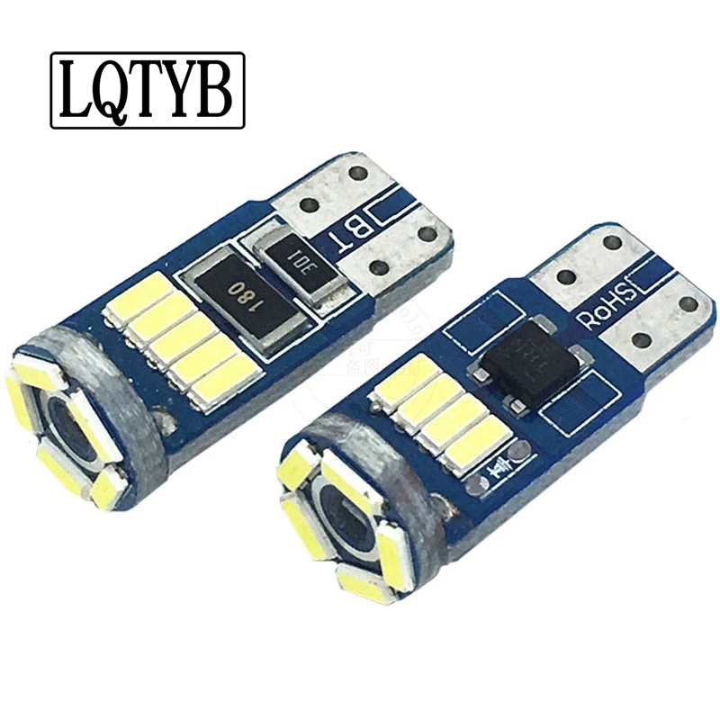 2 шт. Автомобильный светодиодный декодирования Ширина светильник T10 4014 15SMD
