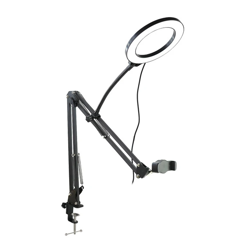 Adjustable Selfie Ring Light with Phone Holder Stand for Live Streaming and Video Content Creation