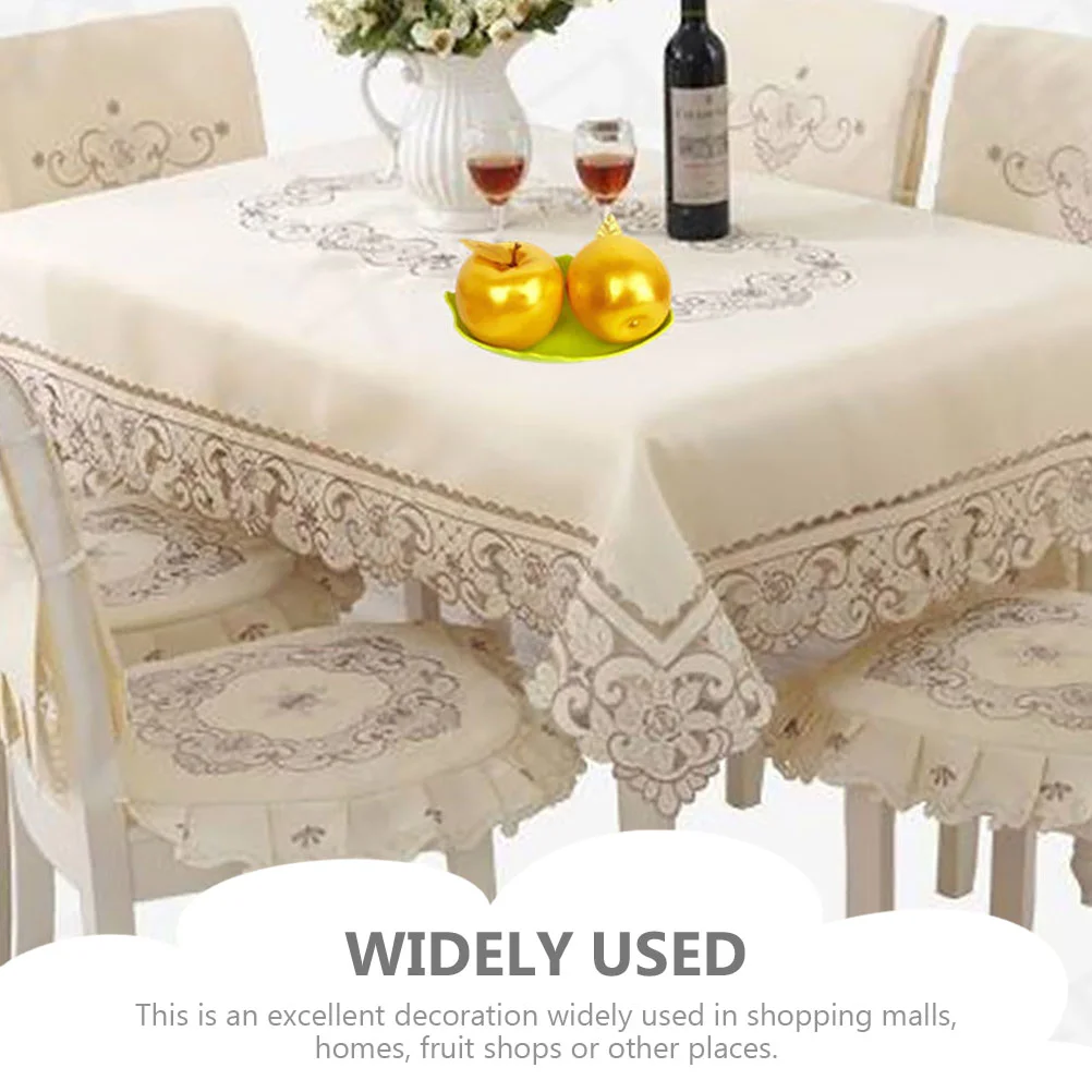 생생한 황금 과일 모형, 인공 사과 모양 장식품, 사실적인 시뮬레이션 파티 장식