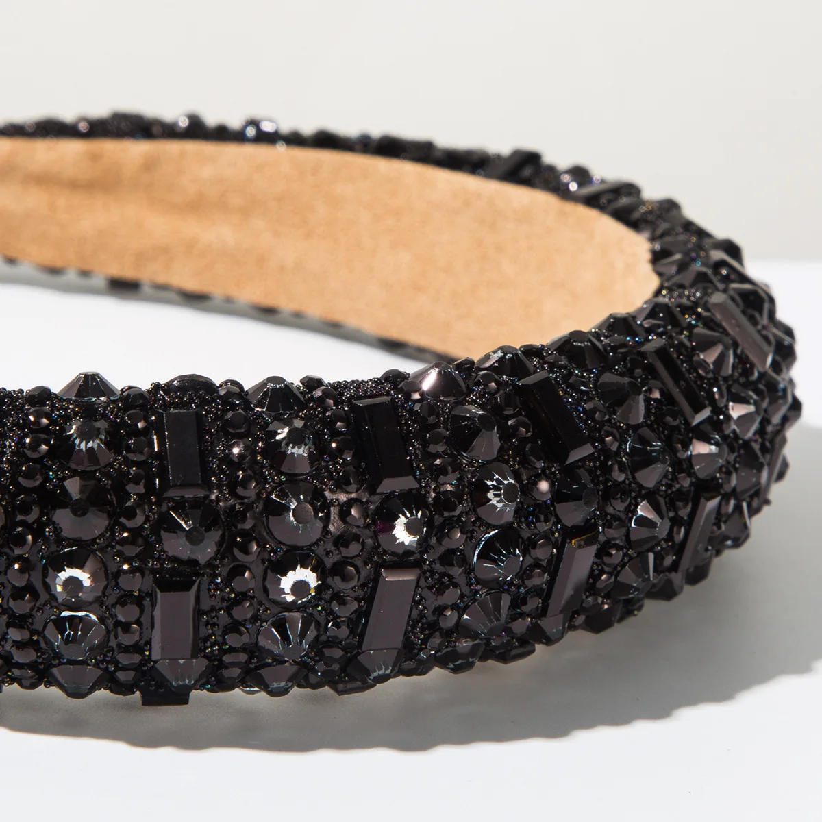 Damen Koreanischer Stil Samt-Blumen-Haarband Voll Glänzendes Strass-Breitband Elegantes Bankett-Mode-Haaraccessoire – Detail 19