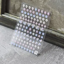  1pc Blooming Flower Nail Sticker Plumeria Spring Tulip Leaf  Acrylic Floral Rose Nail Slider Decals Nail Art Decorations 