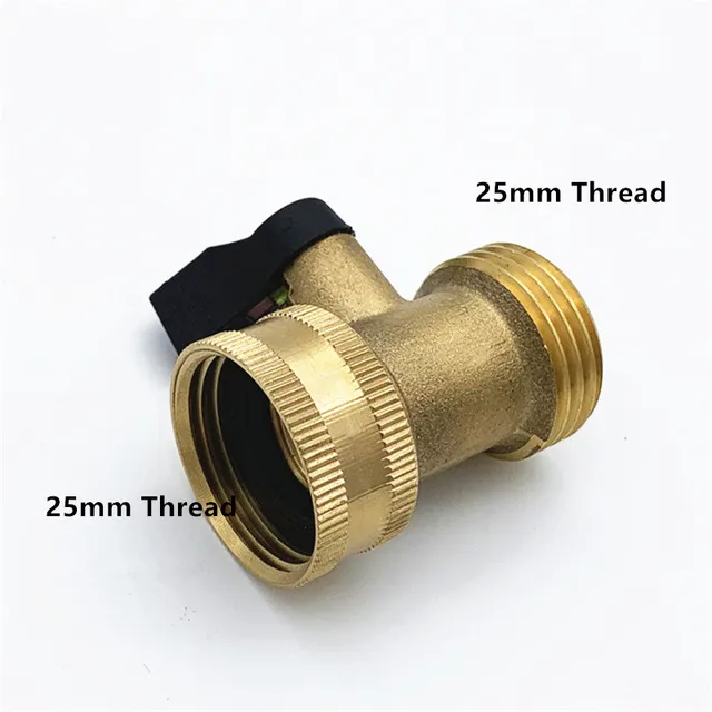 Sárgaréz Golyószelep 3/4 "Nő - 3/4" Hímszál Kerti Csaptelep Tömlő Gyors Csatlakozó Egyenes Kapcsoló Csapvíztartály Adapter - Image 2