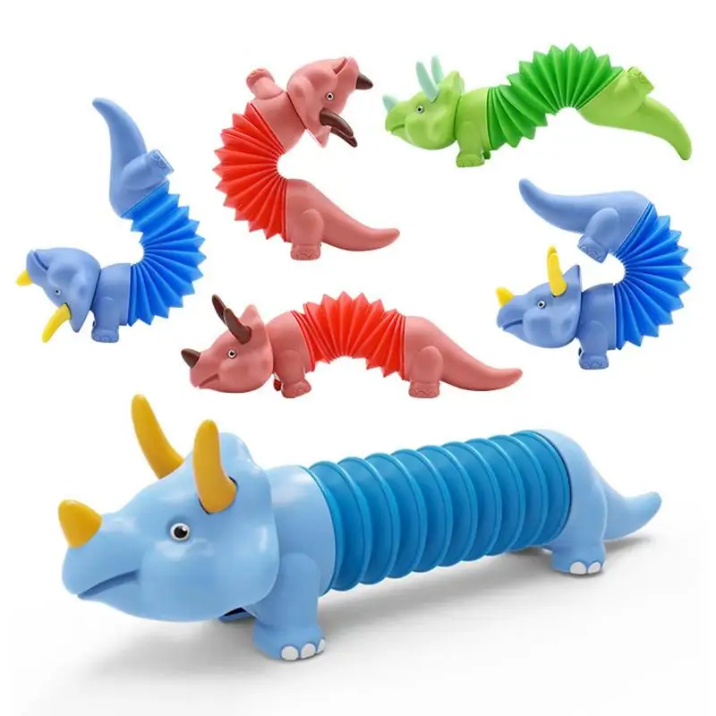 

Retractable Dinosaur Tube Toy Non-Toxic Dinosaur Figure Toys For Toddlers Kids Toys Christmas Birthday Gifts Boys/Girls