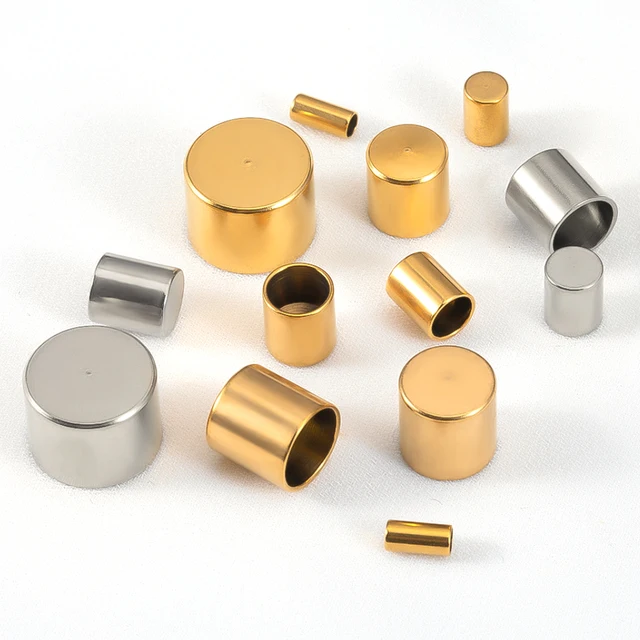 20pcs Stainless Steel Crimp Clasps DIY Cord Bracelet Fastener End Caps Leather Necklace Supplies Findings for Jewelry Making DIY 4