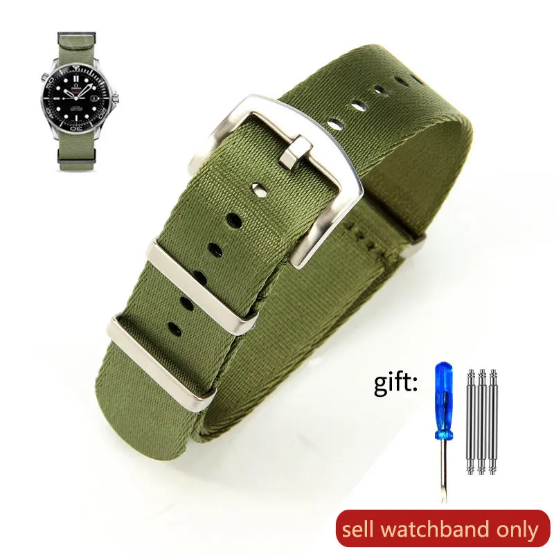 Breathable Soft Nylon Watchband - 20/22mm Male Watch Strap