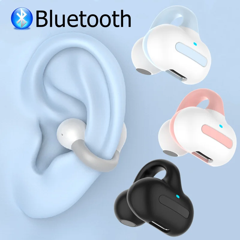 Auriculares Bluetooth de conducción ósea, cascos inalámbricos con Clip de oreja  abierta con micrófono, Auriculares deportivos para iPhone, Samsung, Mi,  Android, nuevos - AliExpress