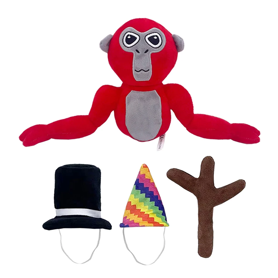 Gorilla Tag Monke Plush Toy - Cute Soft Stuffed Cartoon Anime Home Decoration Doll & Kawaii Pillow Birthday Gift for Kids