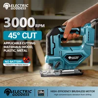Electric Goddess 3000RPM Electric Curved Saw Cordless Jig Saw Portable Multifunction Carpenter Power Tool For Makita 18V Battery 1