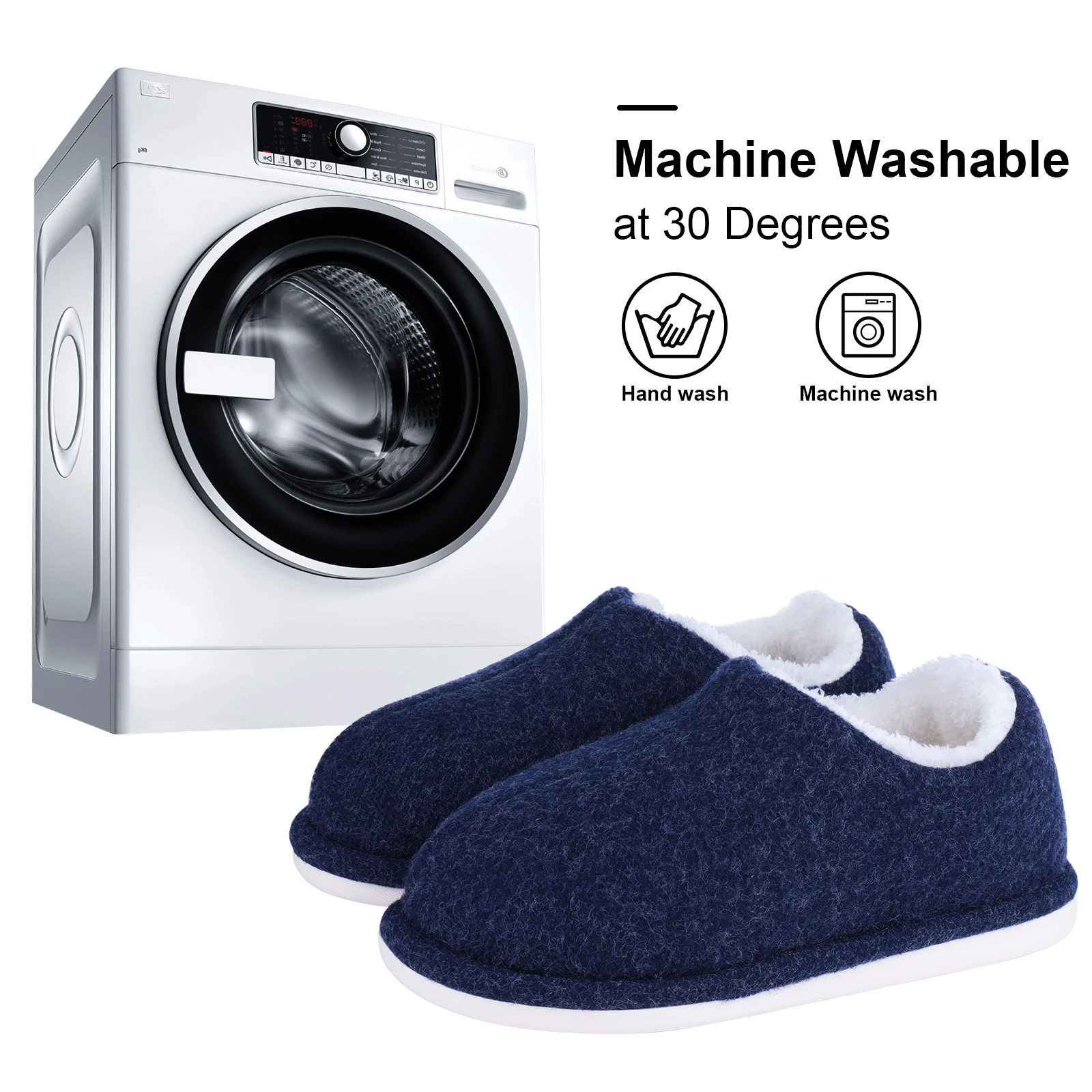 Bebealy Winter Fuzzy Fur Slippers For Women Plush  Felt Home Cotton Slippers Fluffy Soft Flat Non-Slip Heel Wrap Furry Slides