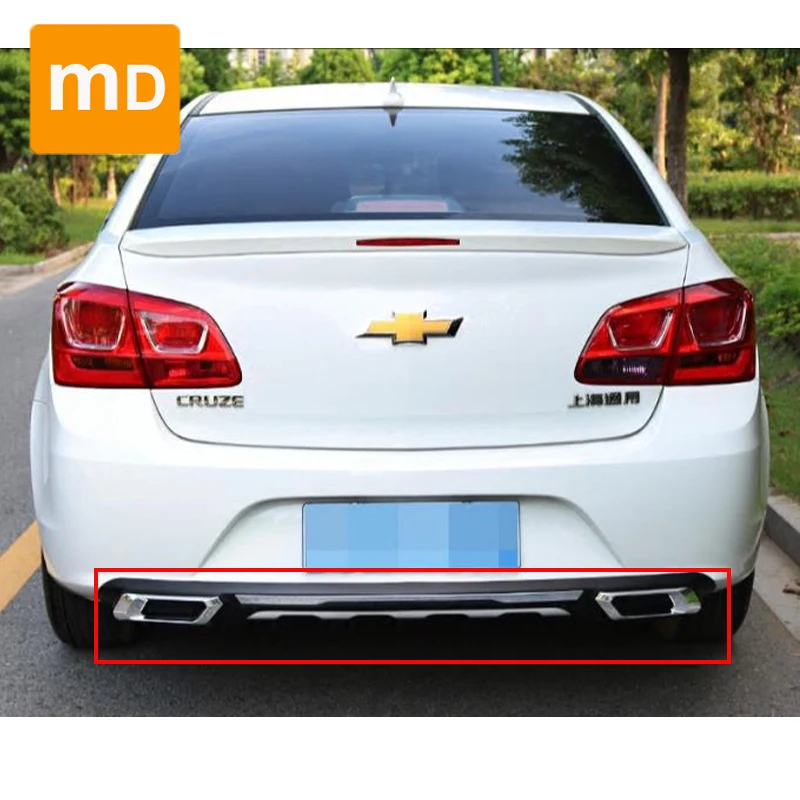

For 2015 Chevrolet Cruze Glossy Black Rear Bumper Diffuser Spoiler Lip Trunk Wing Body Kit Splitter Cover Trim