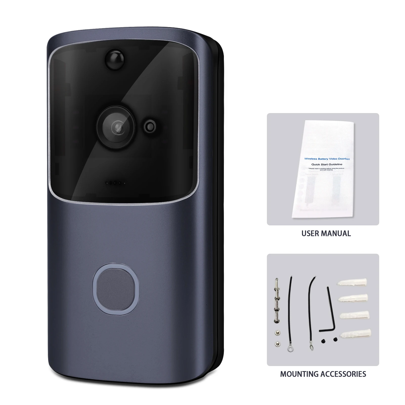 

Wide Angle Durable Motion Detection Wireless WiFi Monitor Smart Night Vision HD 720P Camera 2 Way Audio Video Doorbell Intercom
